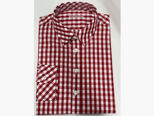 Camicia da uomo Wallmann a quadri grandi rossa