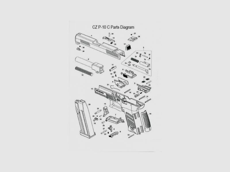 Perno della molla della barra del grilletto CZ P-10C