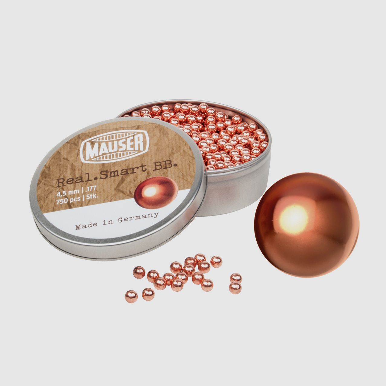 Mauser Real Smart pallini BB rivestiti in rame 4,5mm 750 pezzi