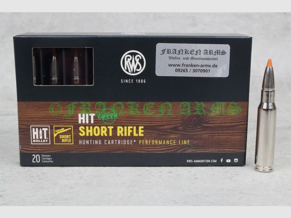 RWS Short Rifle HIT .308 Win. 150gr. 9.7g 20 pieces quantity discounts
