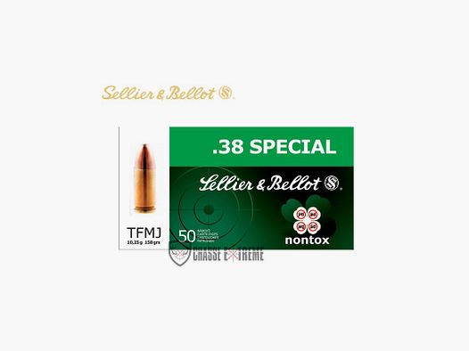 50 patronen S&B Nontox kal 38 Special 158gr TFMJ