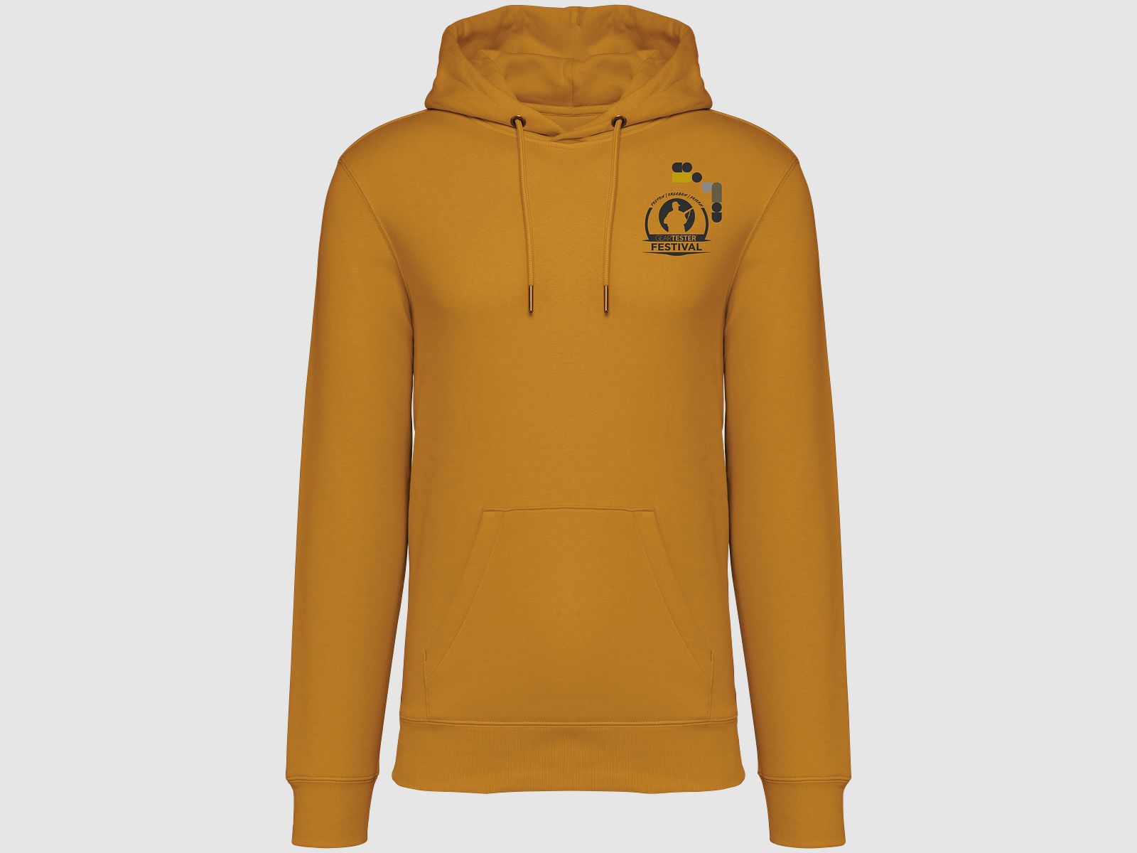 Geartester Festival Bio Hoodie, kleines Logo
