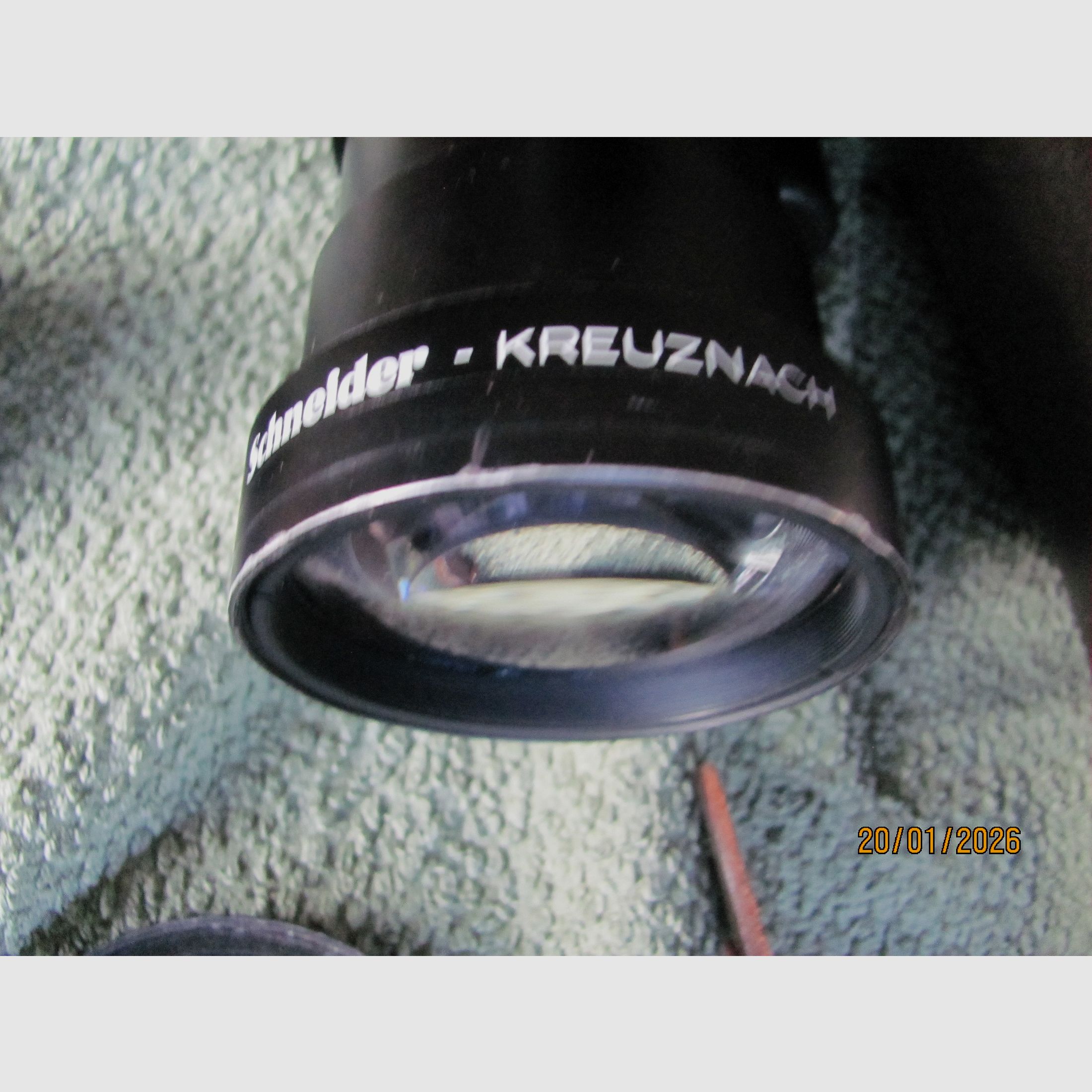 Nachtzicht ZF Schneider Kreuznach Xenon 2/120 met leren koffer - DEFECT voor onderdelen