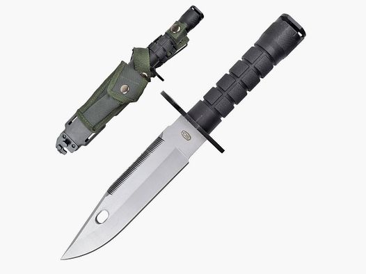 Überlebensmesser mit Tasche und Gürtelbefestigung