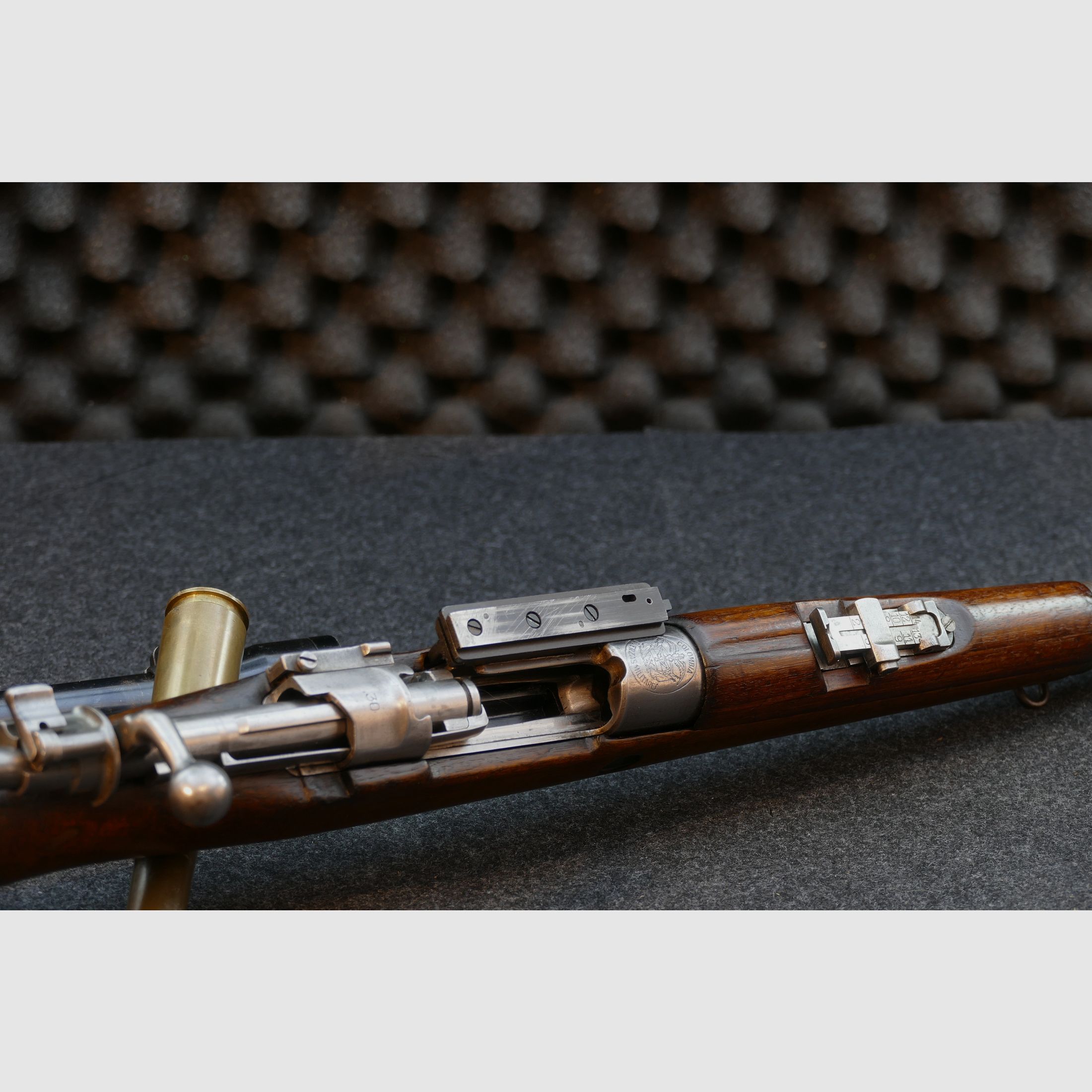 Kurzkarabiner Kurzgewehr „Kolumbien“ — FN-Typ, .30-06 Springfield, mit Seitenmontage