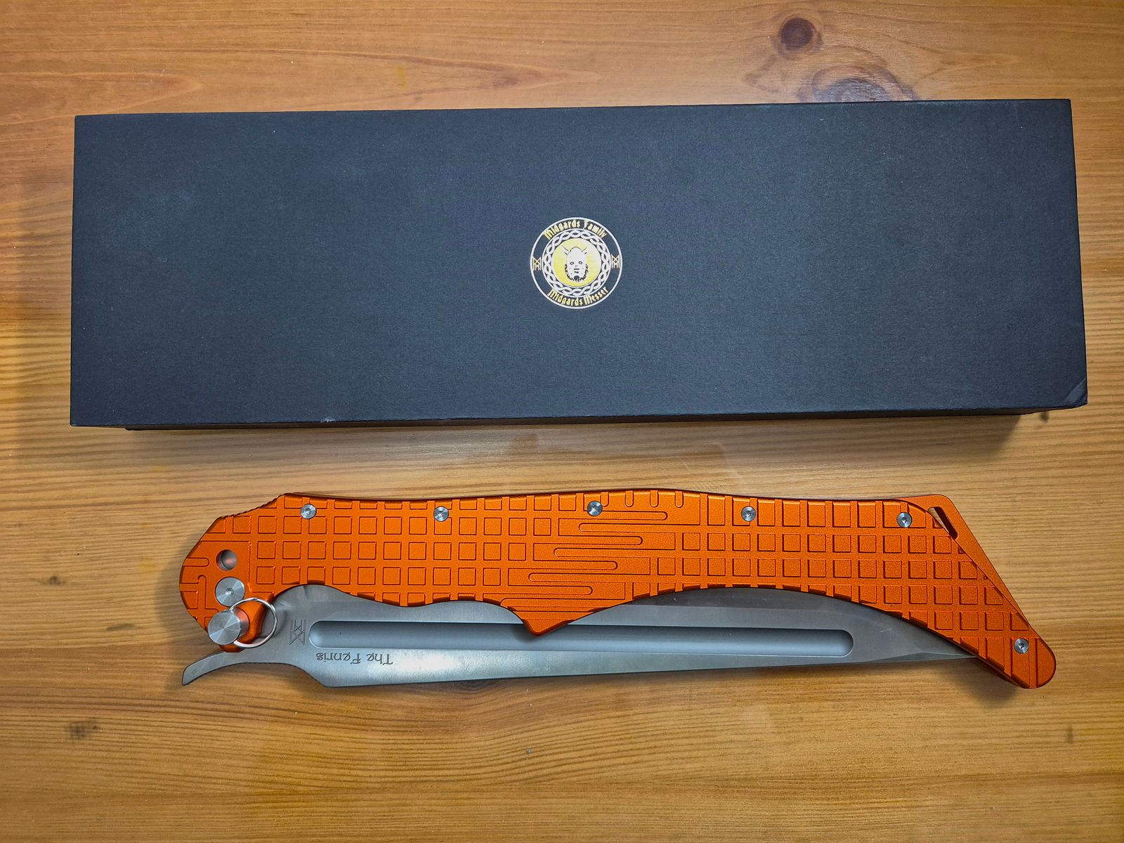 Midgards Messer Fenris - Orange / Limitiert - XXL Linerlock