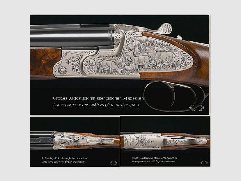 KRIEGHOFF Mehrpreis für Neuwaffe Gravur: Seitenplatte IV Optima-Ultra-Classic-Hubertus