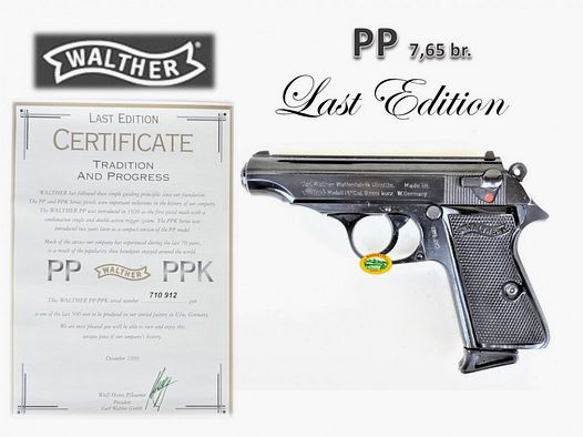 WALTHER PP LAST EDITION gebraucht Kal.9 kurz R.14874