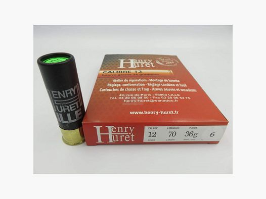 Cartuccia Henry Huret cal 12 BG 36 g Pl 6 Scatola da 10
