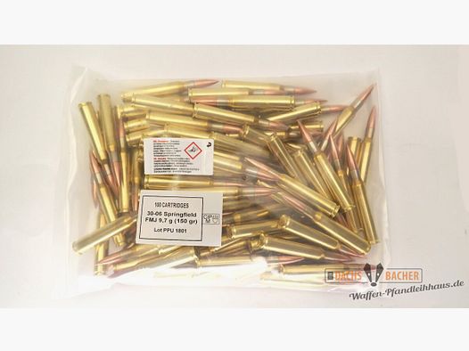 PPU Privi Partizan .30-06 Sprg. 9,7g/150gr FMJ BT 100 strzałów luzem