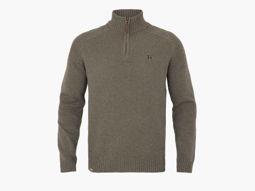 Härkila Vincent Merino-Pullover mit halbem Reißverschluss Braun