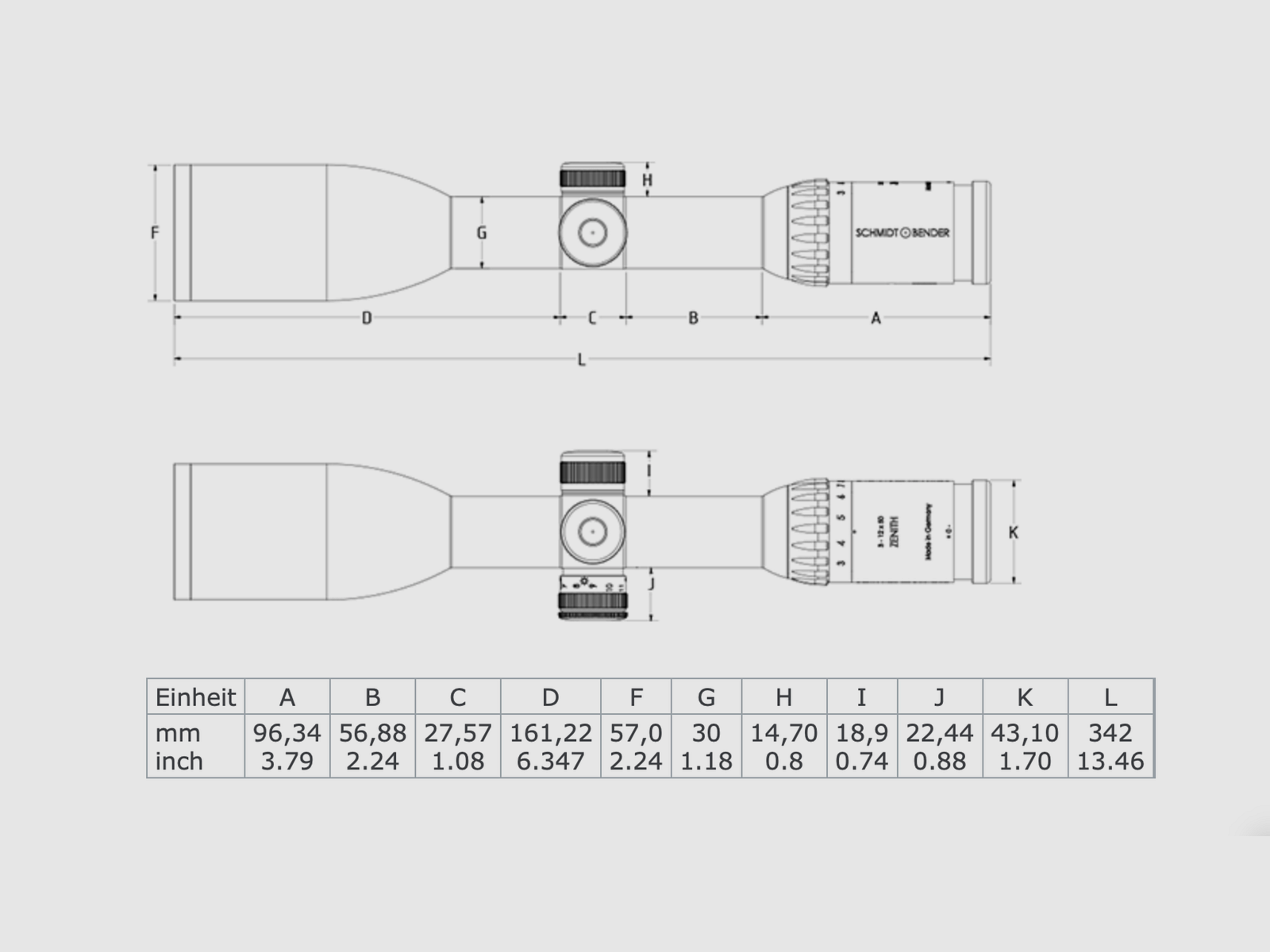 Schmidt und Bender Zielfernrohr 4-16x56 Polar T96 P 2.BE D7 1cm cw ASV II LT, Bild 2 von 4