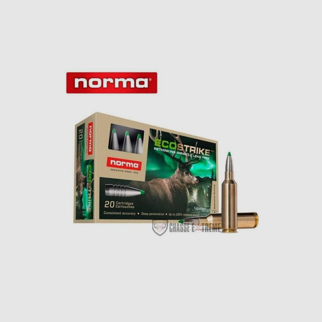 20 Munitions NORMA Ctg Cal 270 Wsm 130gr Ecostrike