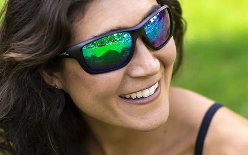 Lunettes de soleil Wiley X ASPECT Captivate avec verres miroir verts et monture noire mate, image 7 sur 8