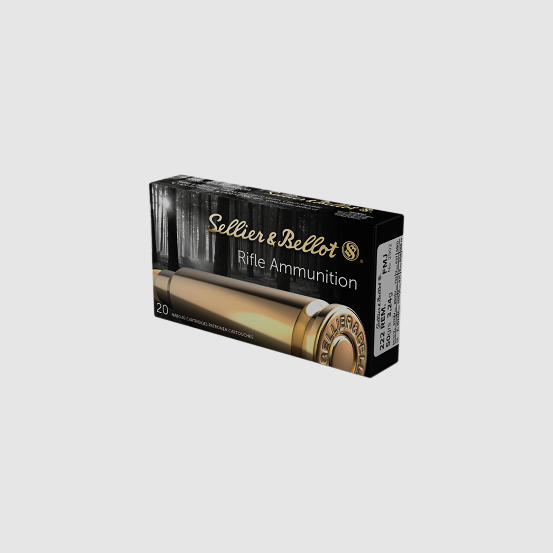 Sellier & Bellot FMJ 50 gr .222 Rem (20 Stk.)
