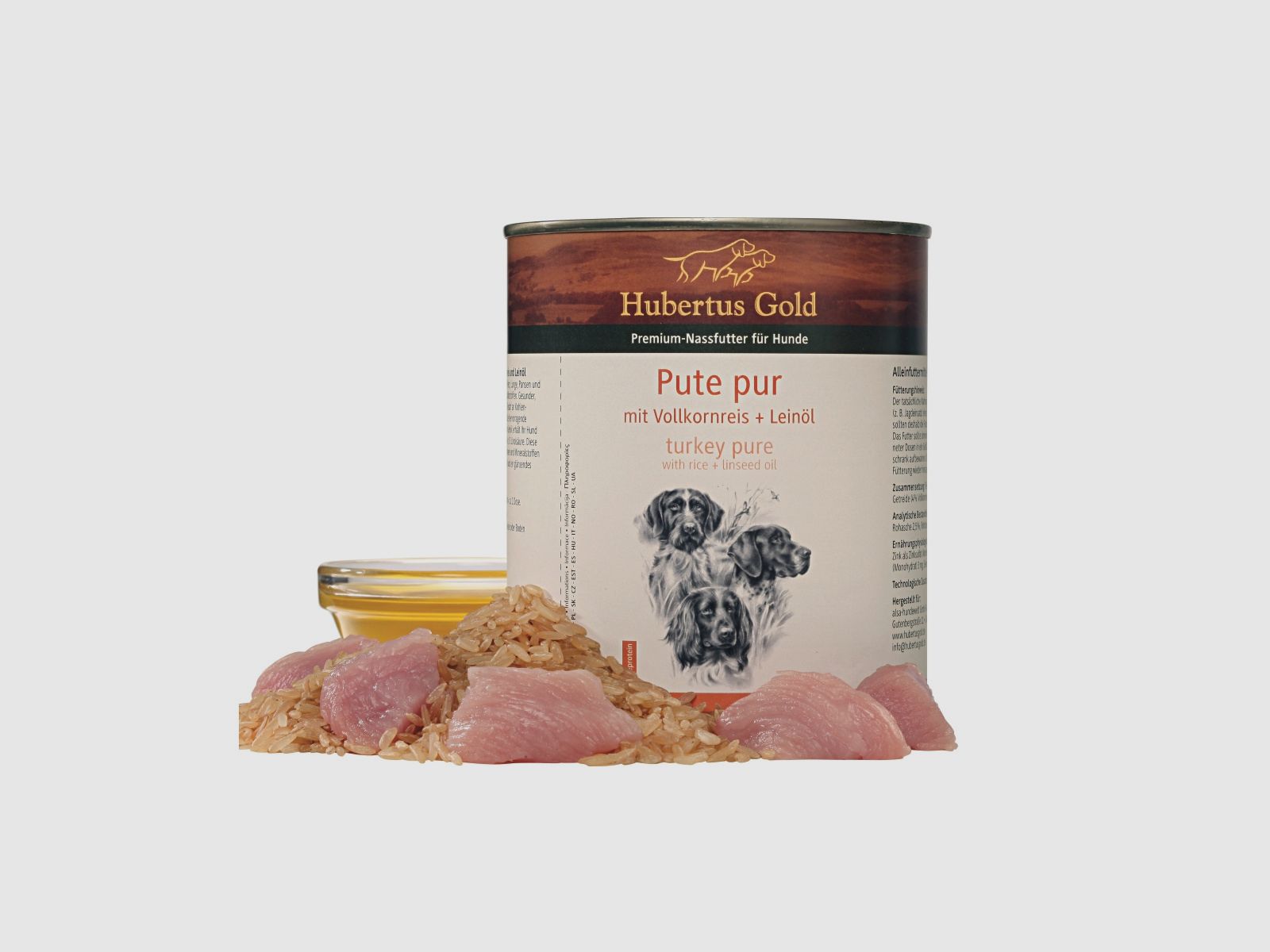 HUBERTUS GOLD Pute pur mit Vollkornreis 800g