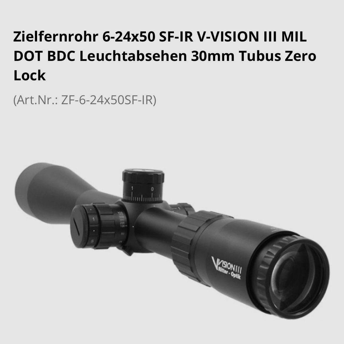 Ritter Vision 6-24x50 SFP riflescope