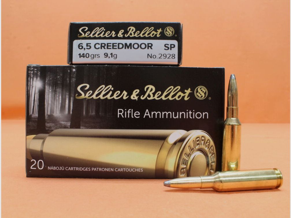 S&B/ Sellier&Bellot Patrone 6,5mmCreedmoor S&B/ Sellier&Bellot 140grs SP VE 20 Patronen/ 9,1g Teillmantel