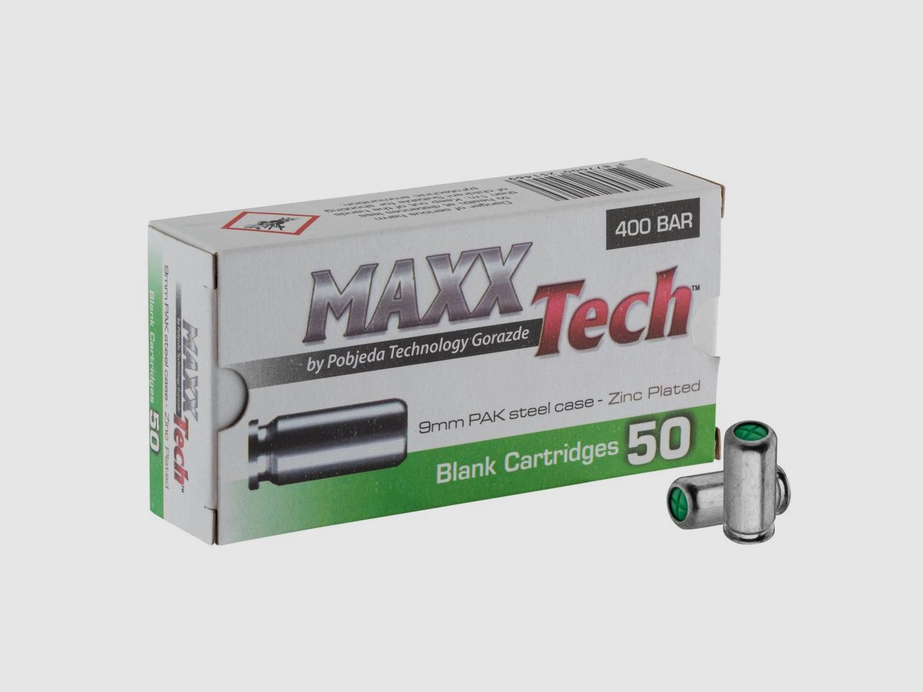 MAXXTECH CARTOUCHES À BLANC 9MM PAK, image 1 sur 2