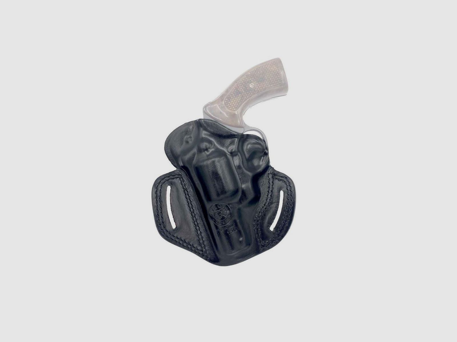 Pancake Lederholster für Revolver 2 1/2" S&W K/L Frame,Colt,Ruger,Korth,Taurus,HW 357,Zoraki R1/R2 Schwarz Rechtshänder