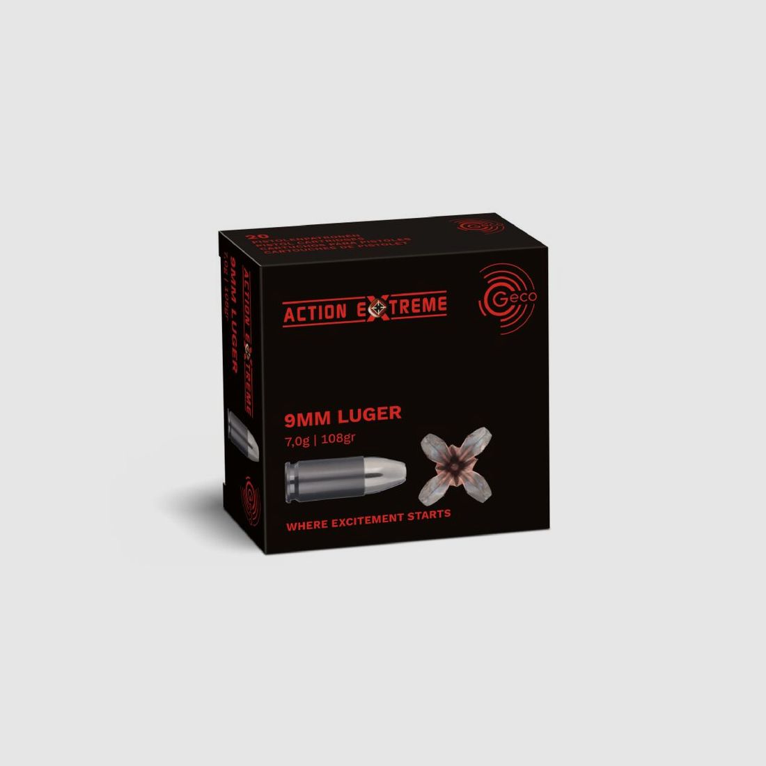 Geco 9mm Luger Action Extreme 20 rounds