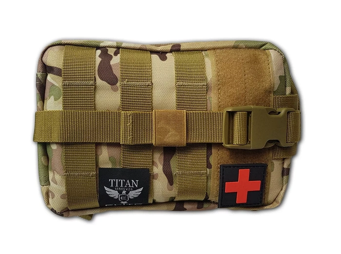 Tactical military first aid kit with 17 pieces of equipment HELBO Depan HEL001 camouflage, image 7 of 8