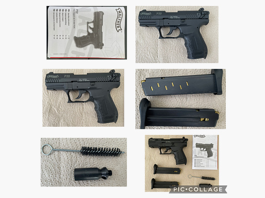 WALTHER P22 cal. 9 mm PAK WIE NEU