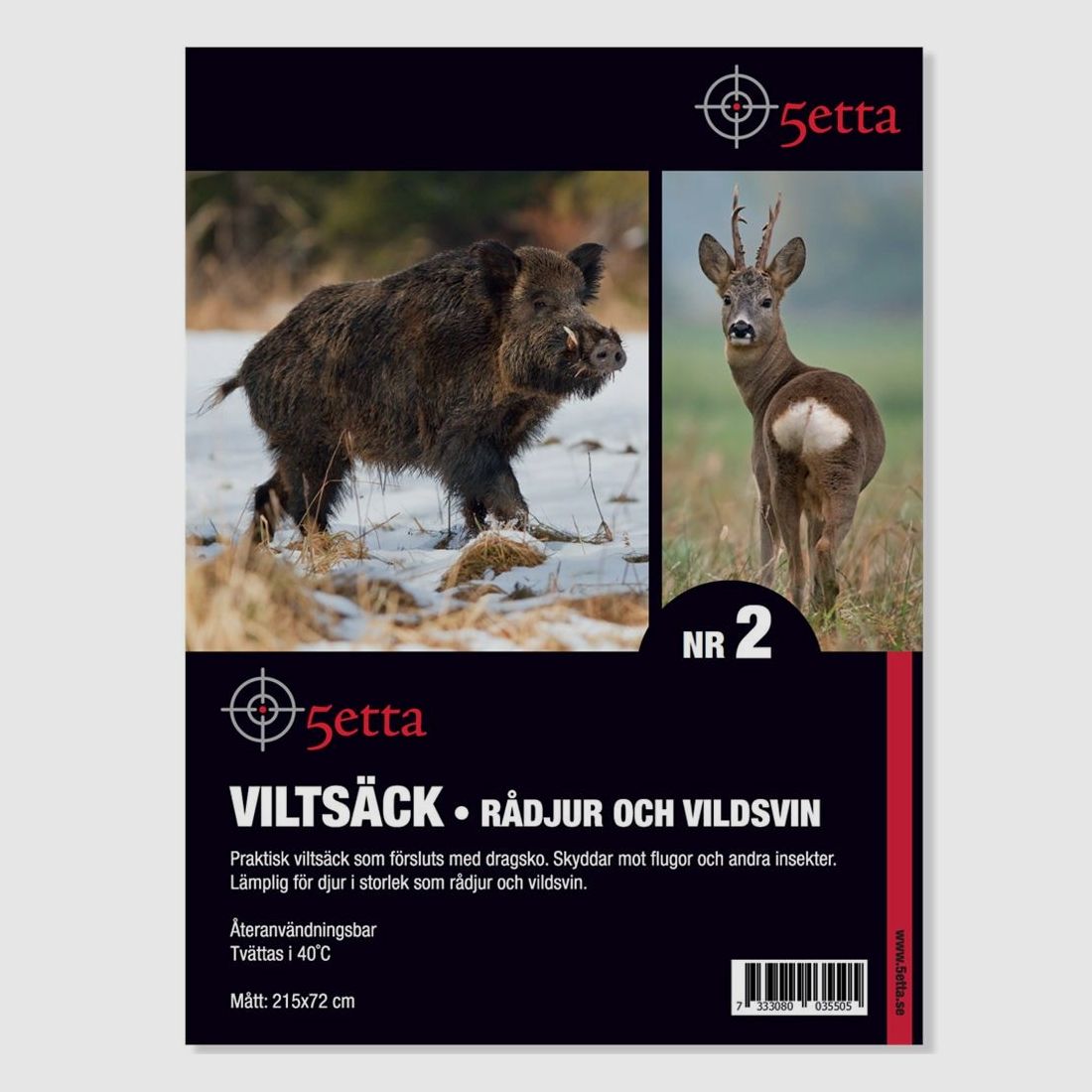5etta Wildsack Reh/Wildschwein 215x72cm