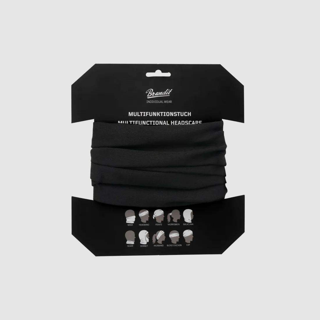 Écharpe multifonction (tube) pour la tête, le visage, le cou - Taille unique - Noir