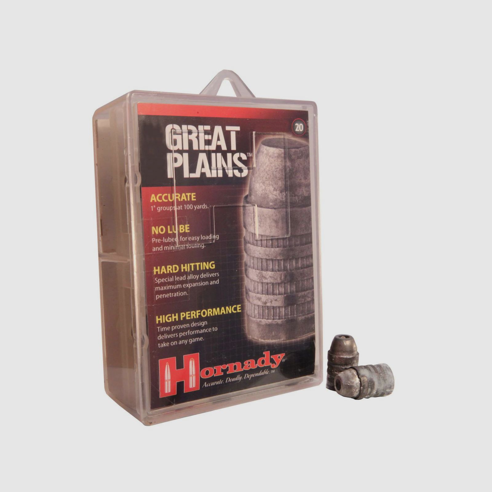 Hornady Sabot .50/.512 con .45 385GR Hollow Base Proyectiles para rifles de avancarga 20 piezas