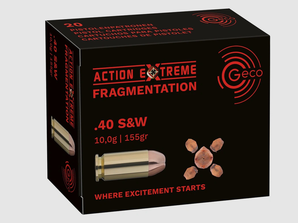 .40 S&W Action Extreme Fragmentation 10,0g/155grs. Geco