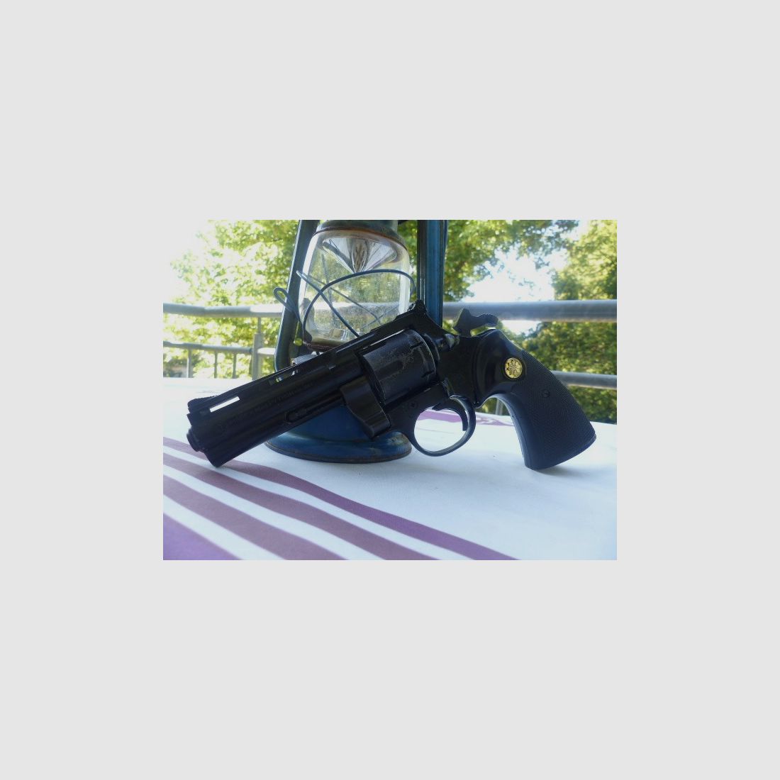 Schwerer Revolver Python Cal. .380k (9mm R) brüniert 6-Schuss Trommel