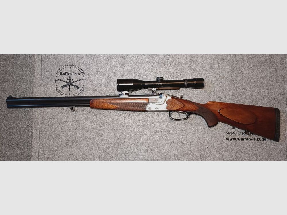 Escopeta de doble cañón Meuter Solingen similar al modelo Heym 55 con mira 6x42