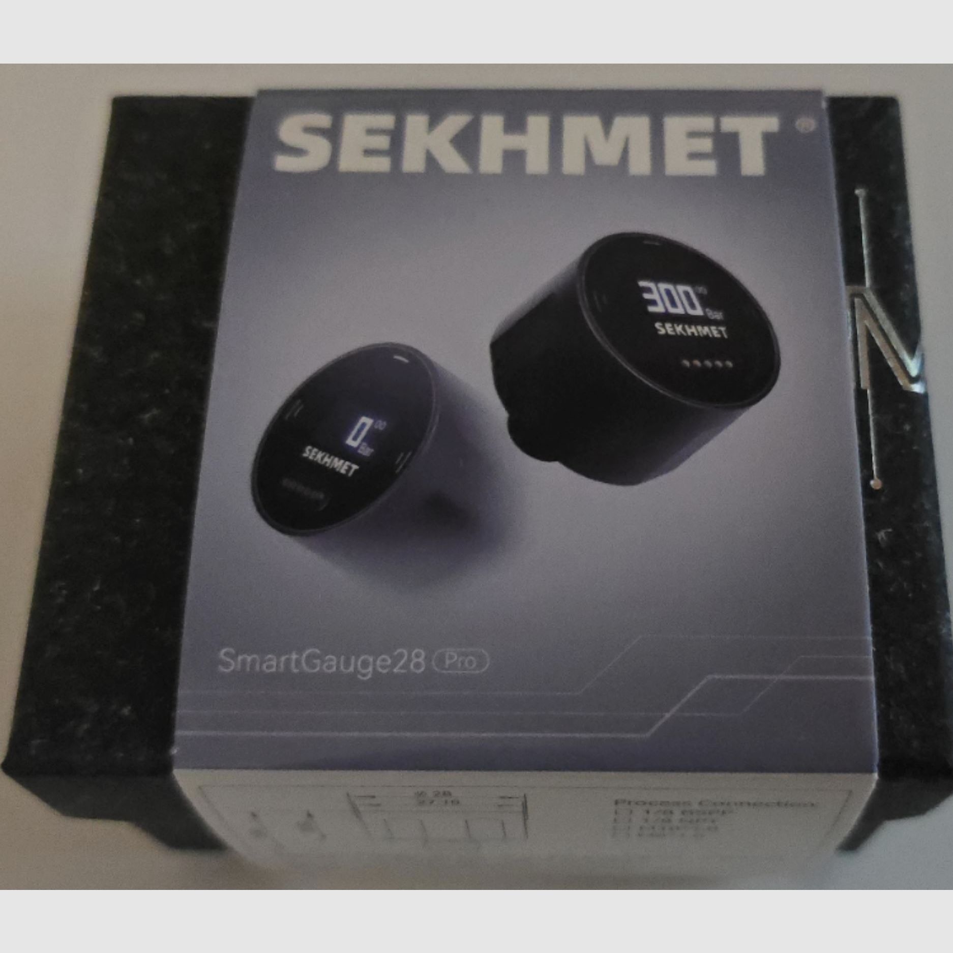 Manomètre numérique Sekhmet Manomètre numérique 300 bar 1/8 filetage BSPP Gen-2 28 mm Pro