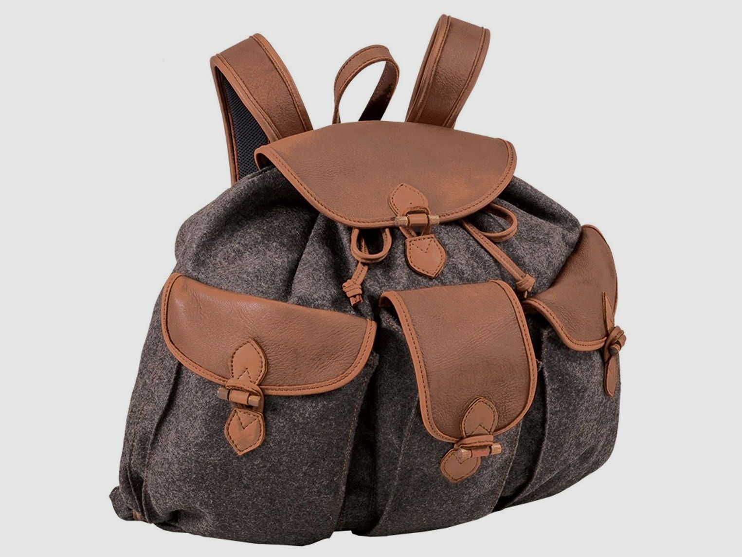 AKAH Rucksack Loden de Luxe Grau / Elchleder 30l