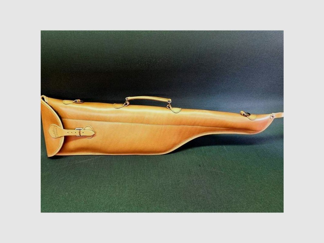 Cognac leren holster voor gedemonteerd geweer, afbeelding 1 van 4