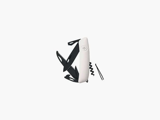 Couteaux suisses D05 ALLBLACK, Blanc Swiza