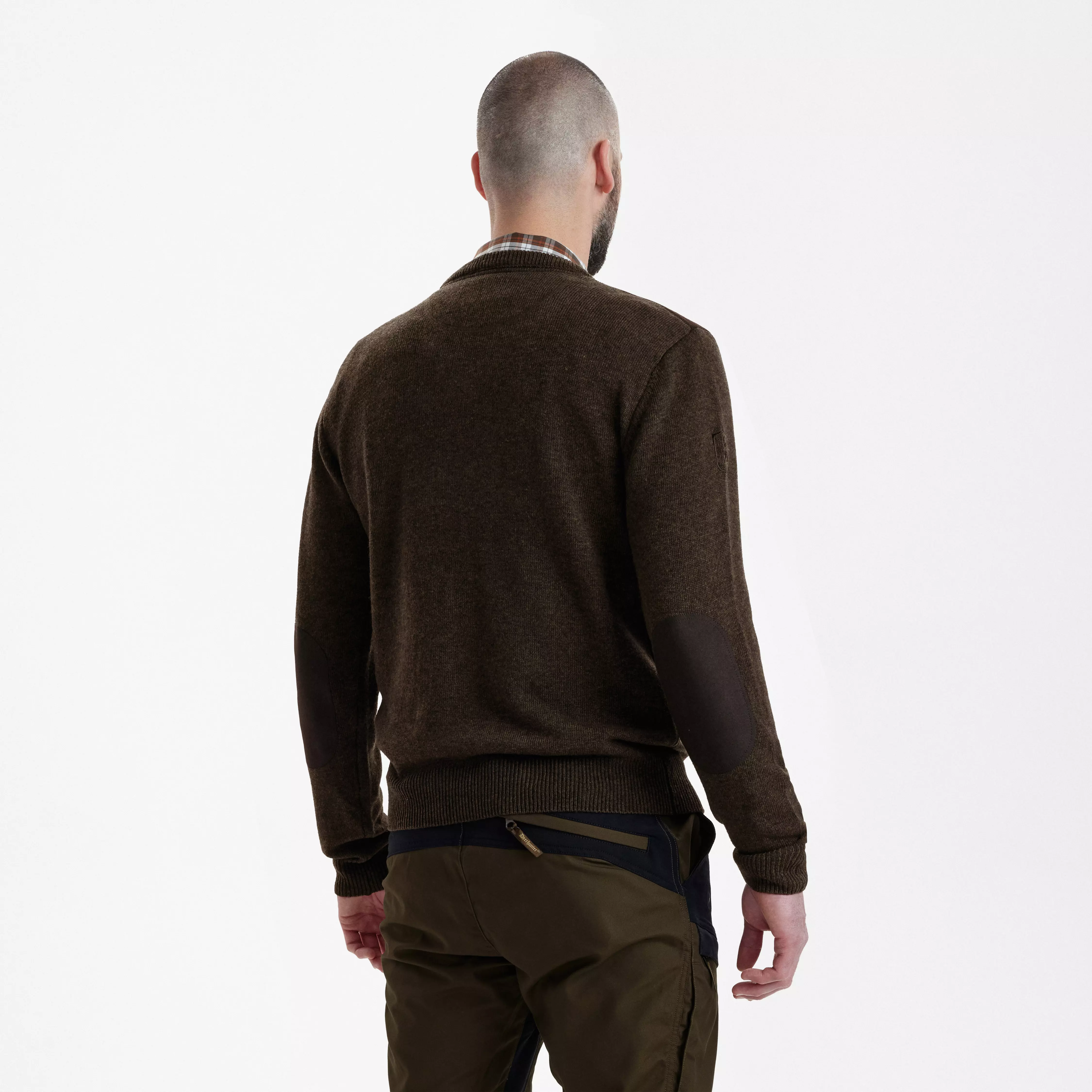 Sheffield maglione con scollo a V - Dark Elm, immagine 2 di 5