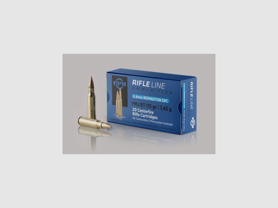 PPU 6,8 REM SPC 115 GRS / 7,45 G FMJ 20 STK