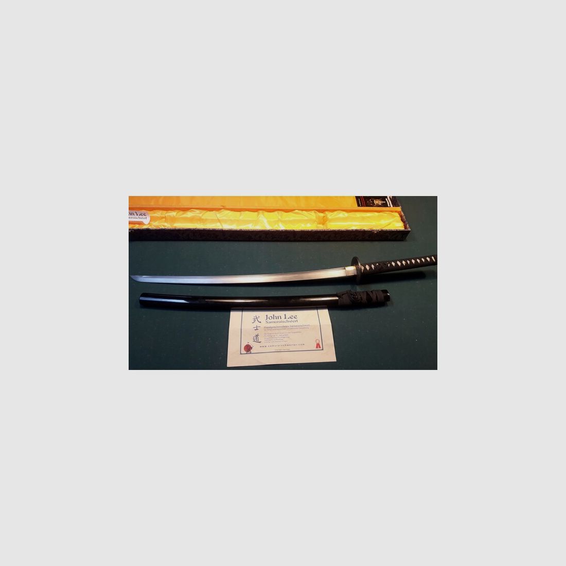 Shintai Katana mit Zertifikat 12xgefaltet mit echter Fischhauteinlage,top Zustand