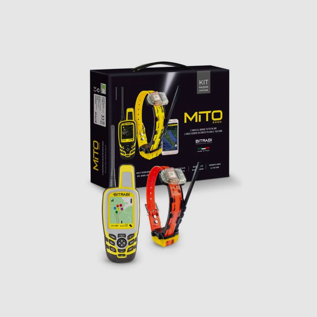 Kit Halsband MITO 5100 und Handgerät BS PLANET 3000 OPENMAP UNICO mit Bluetooth Art. BTB5100BTOPENMAPUNICO BITRABI, Bild 2 von 3