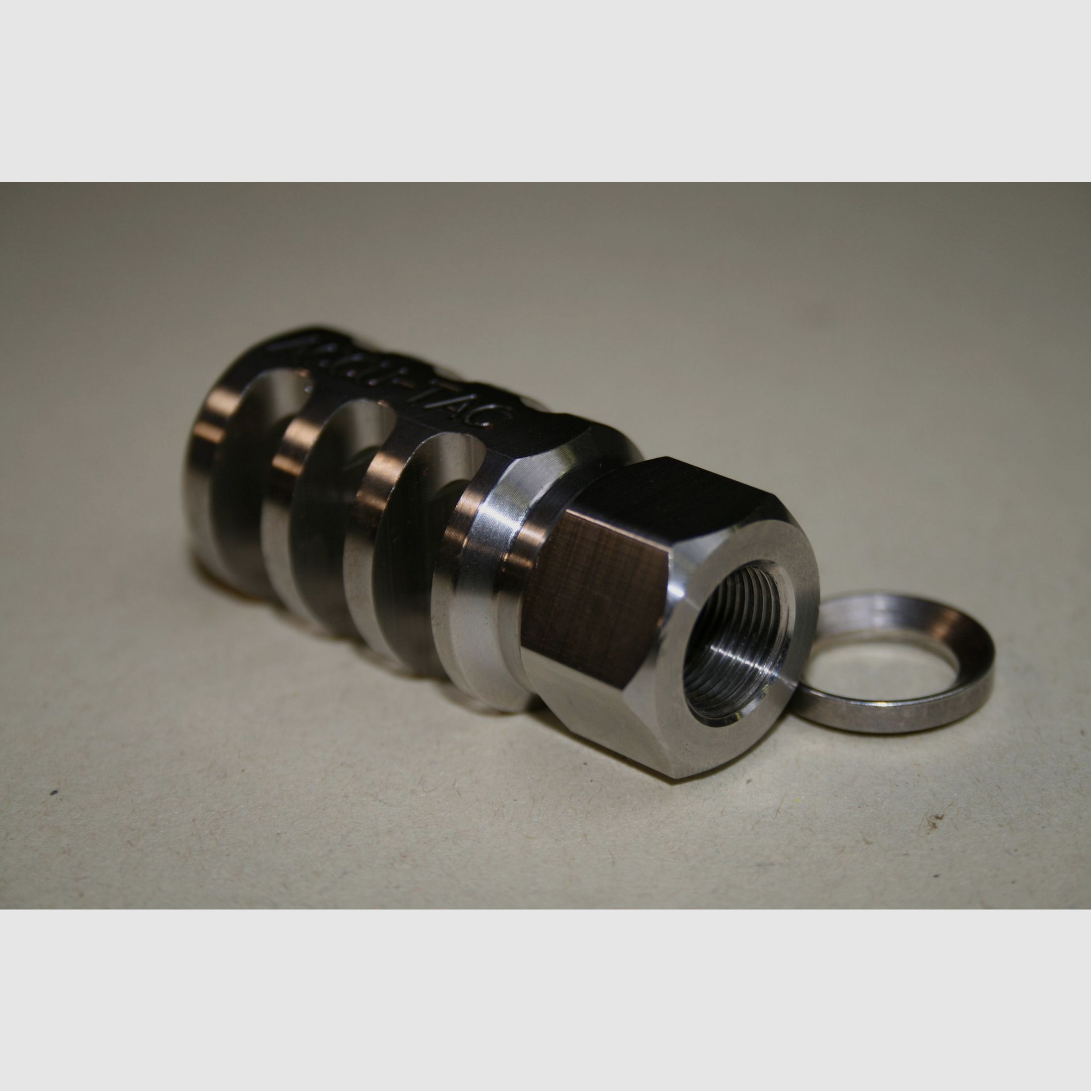 Mündungsbremse Accu-Tac Edelstahl Gewinde 1/2×28 für Kaliber max 6mm, Bild 3 von 3