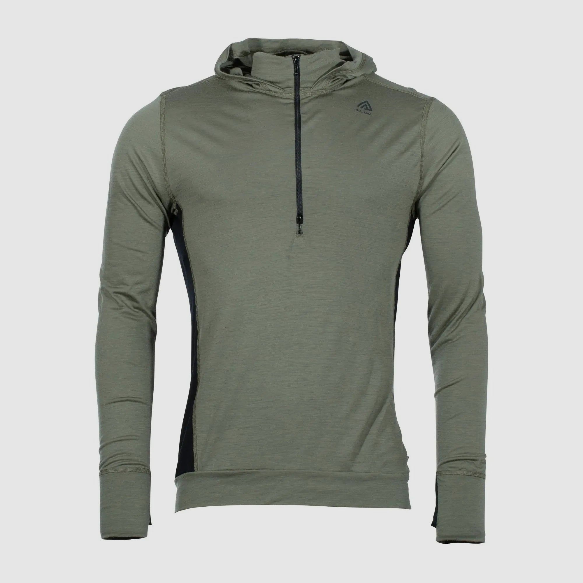aclima Aclima Hoodie LightWool ranger green jet black