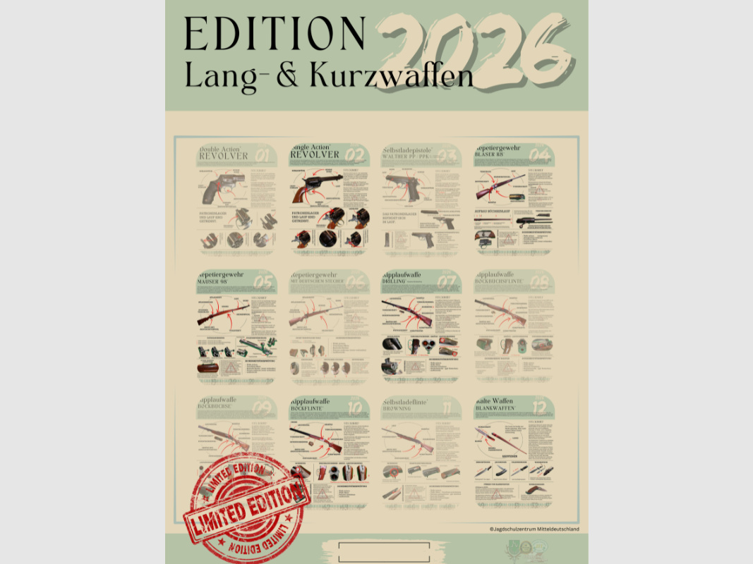 Annual Calendar 2026 Collector's Edition "Long and Short Firearms