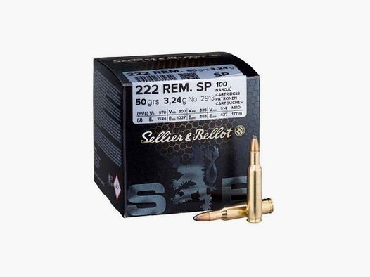 Patronen SELLIER & BELLOT 2913 SP 50grs 3,24g