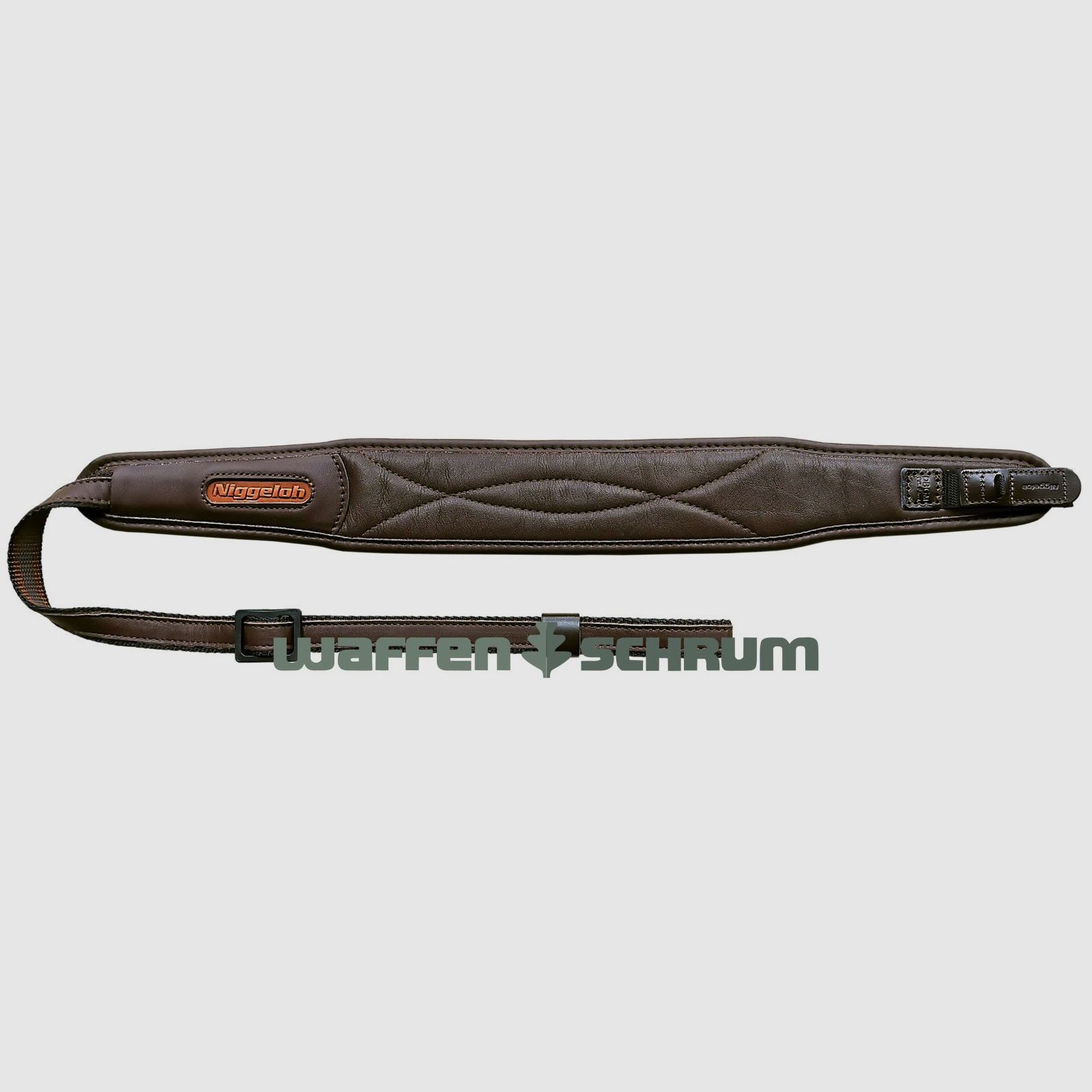 Niggeloh Gewehrriemen Premium I Leder 55x7cm / Braun
