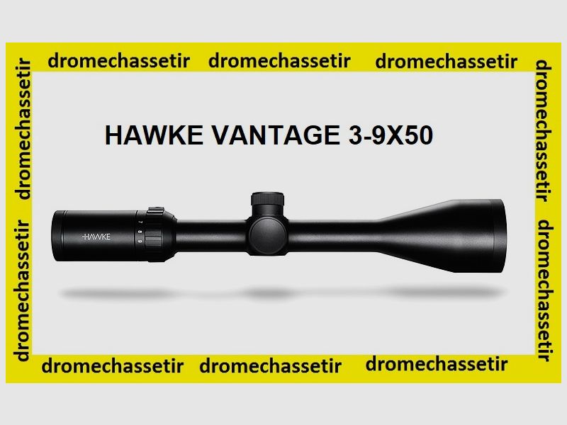 Lunette Hawke Vantage 3-9×50, reticule duplex, diametre 25,4mm, ref 14130