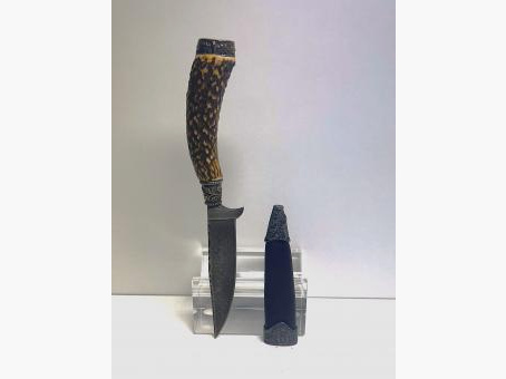 Hunting knife deer horn