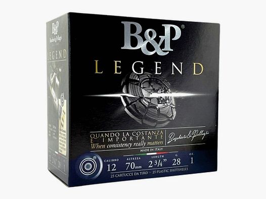 Munition B&P 12/70 F2 TRAP 28 g Legend – 25 Stück