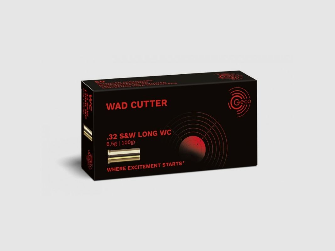 GECO 32 S&W LONG 100 GRS / 6.45 G WAD CUTTER 50 PCS, image 1 of 2